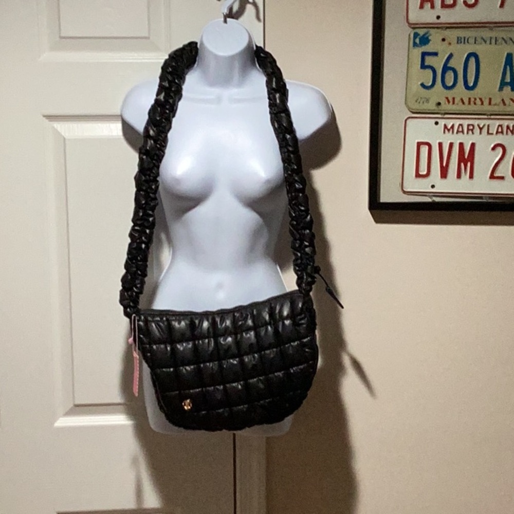 Simply Southern Black Quilted Crossbody Bag